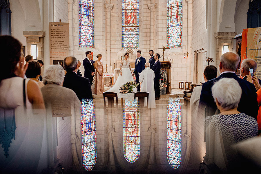 francuski ślub - błogosławieństwo młodej pary
